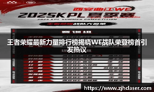 王者荣耀最新力量排行榜揭晓WE战队荣登榜首引发热议